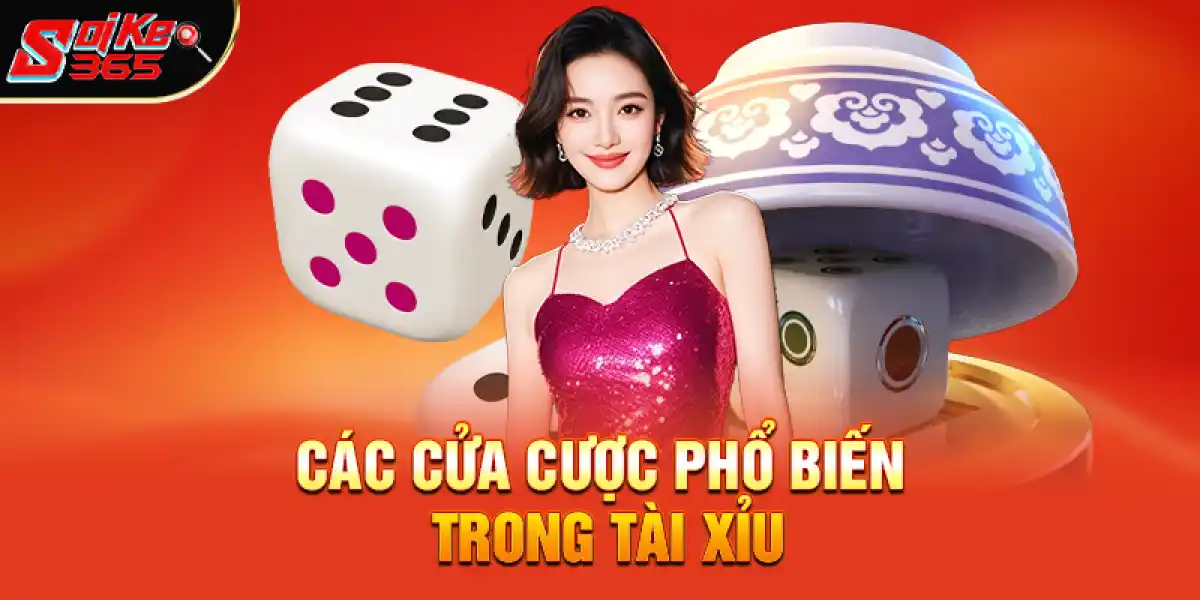 Các cửa cược phổ biến trong tài xỉu
