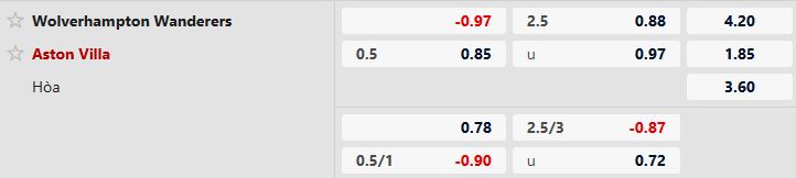 Wolves vs Aston Villa