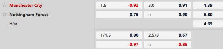 Man City vs Nottingham